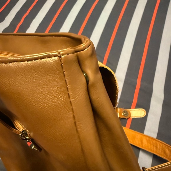 Two-Toned Leather Backpack - Picture 6 of 8